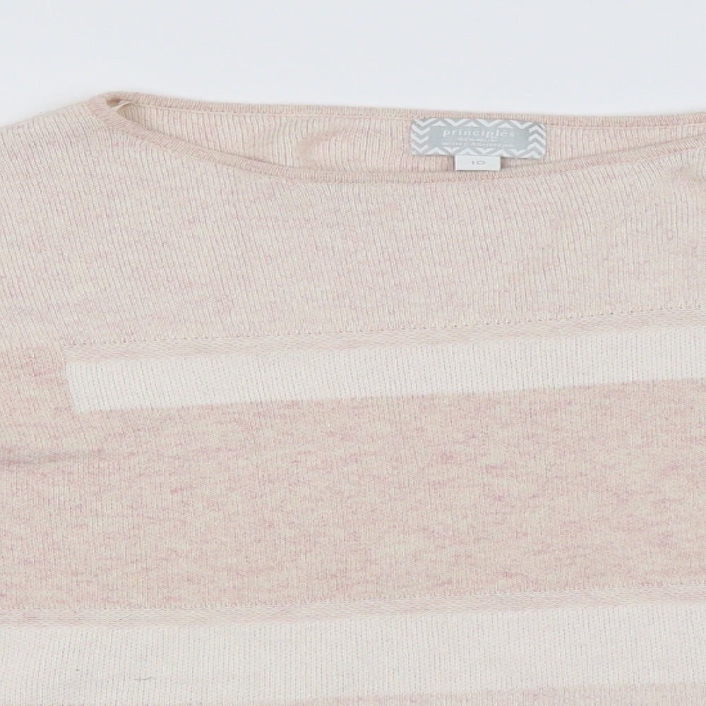 Principles Womens Pink Striped  Pullover Jumper Size 10
