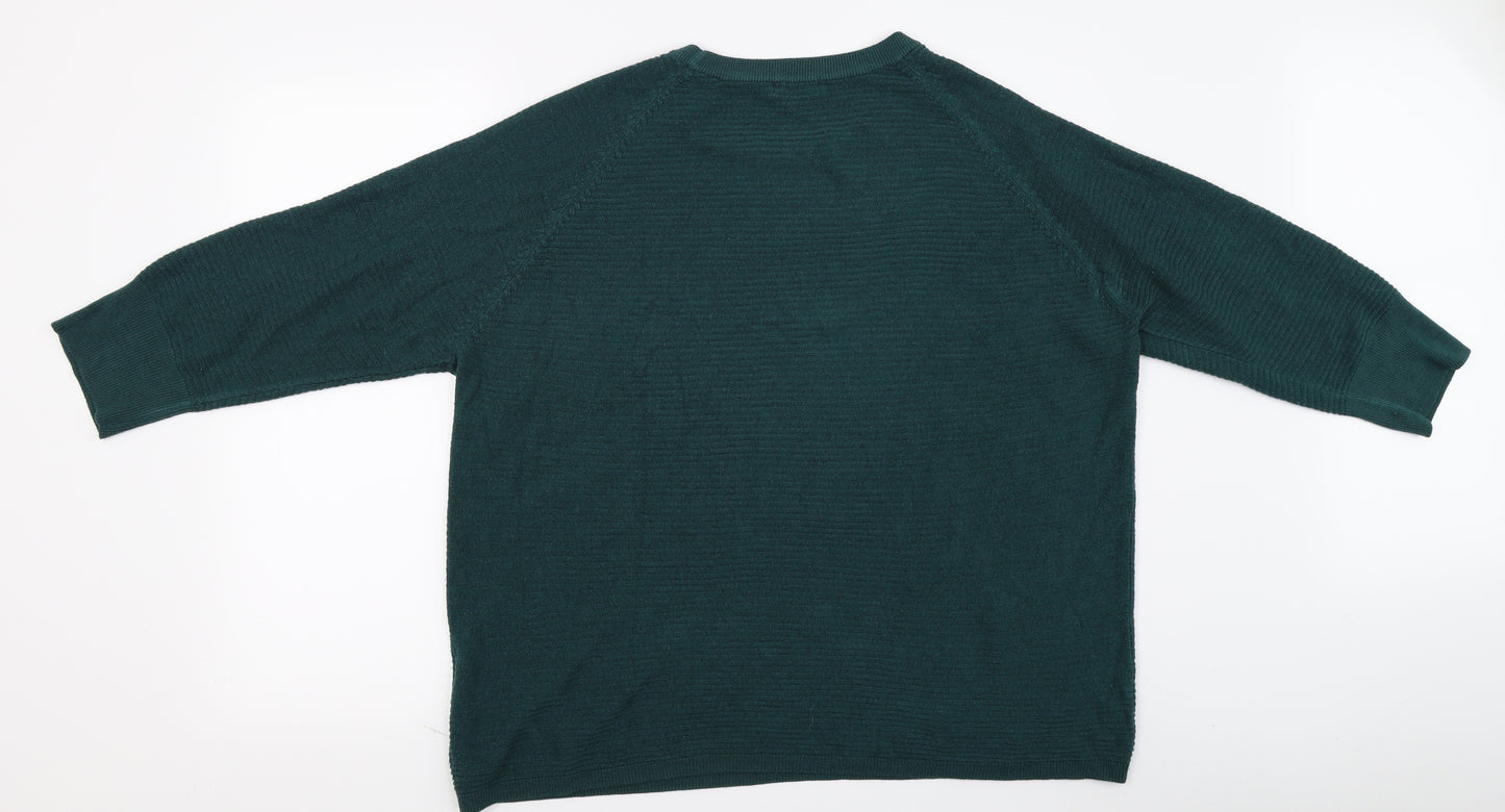 jacqueline de young Womens Green   Henley Jumper Size L