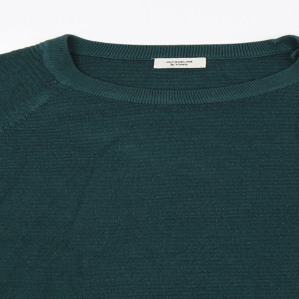 jacqueline de young Womens Green   Henley Jumper Size L