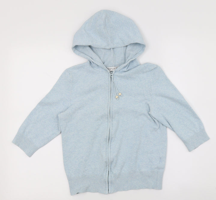 Topshop Womens Black   Jacket  Size 12  - Hood