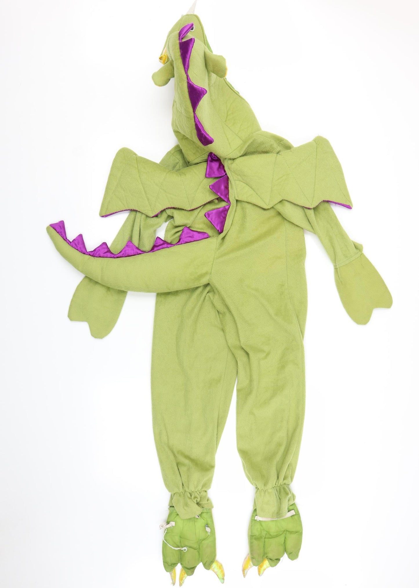 Preworn Boys Green Solid   One Piece Size 8 Years  - dragon costume