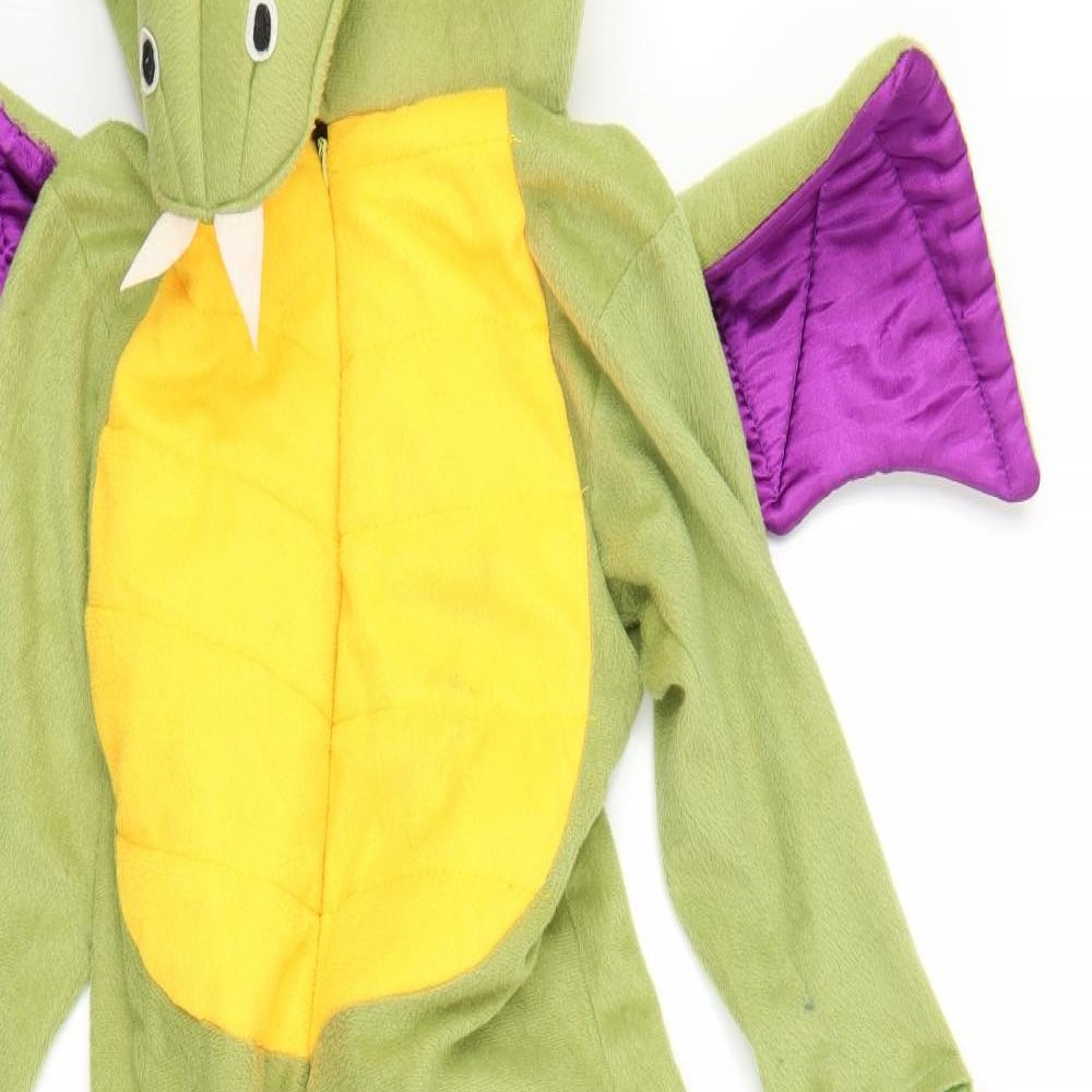 Preworn Boys Green Solid   One Piece Size 8 Years  - dragon costume