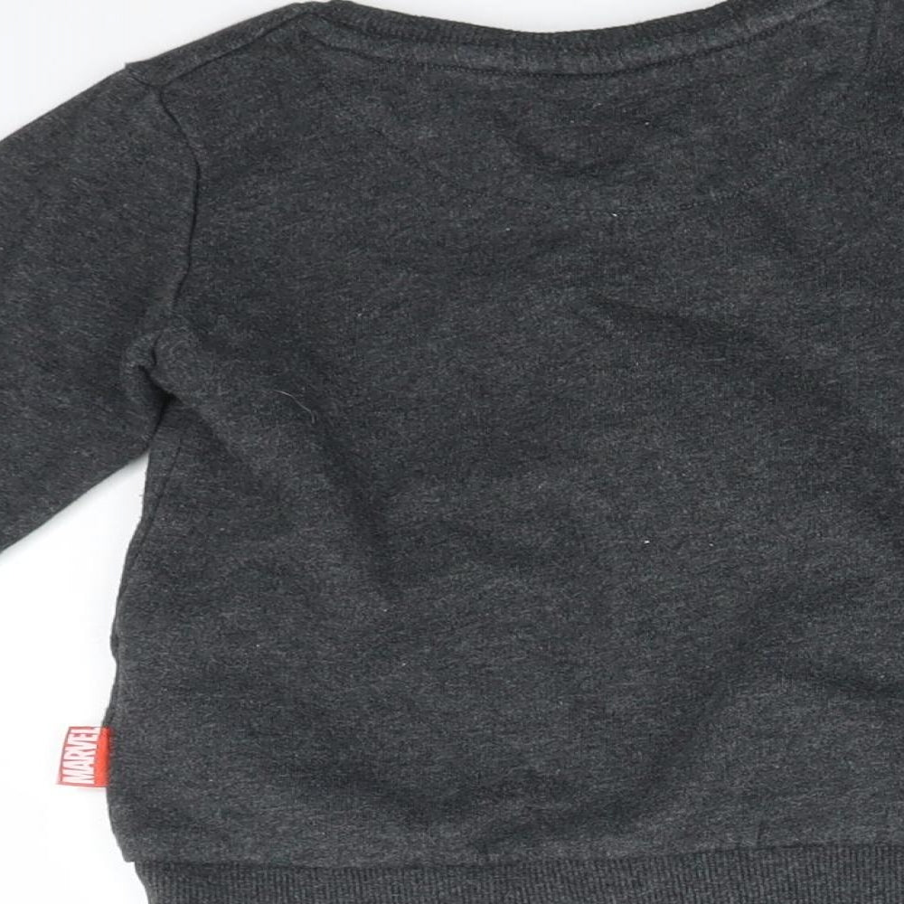 Marks and Spencer Boys Grey   Pullover Jumper Size 2-3 Years  - Spider Man