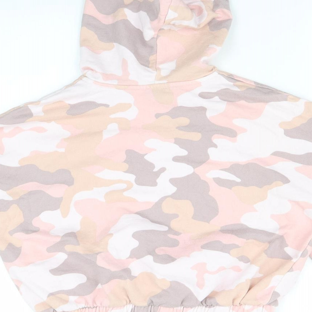 River Island Girls Pink Camouflage  Pullover Hoodie Size 11-12 Years