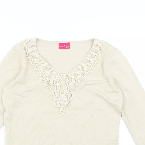 Together Womens Beige   Pullover Jumper Size XS