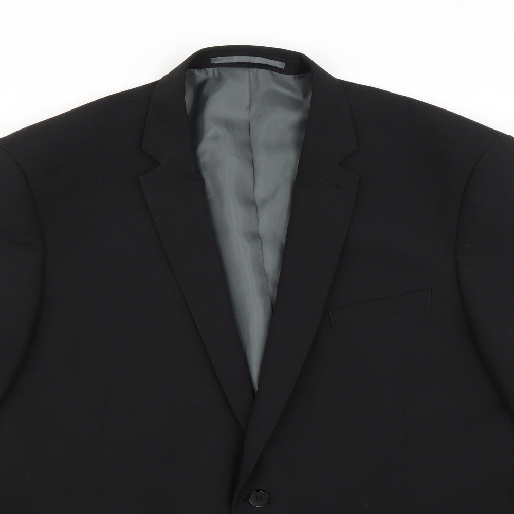 George Mens Black   Jacket Suit Jacket Size 48