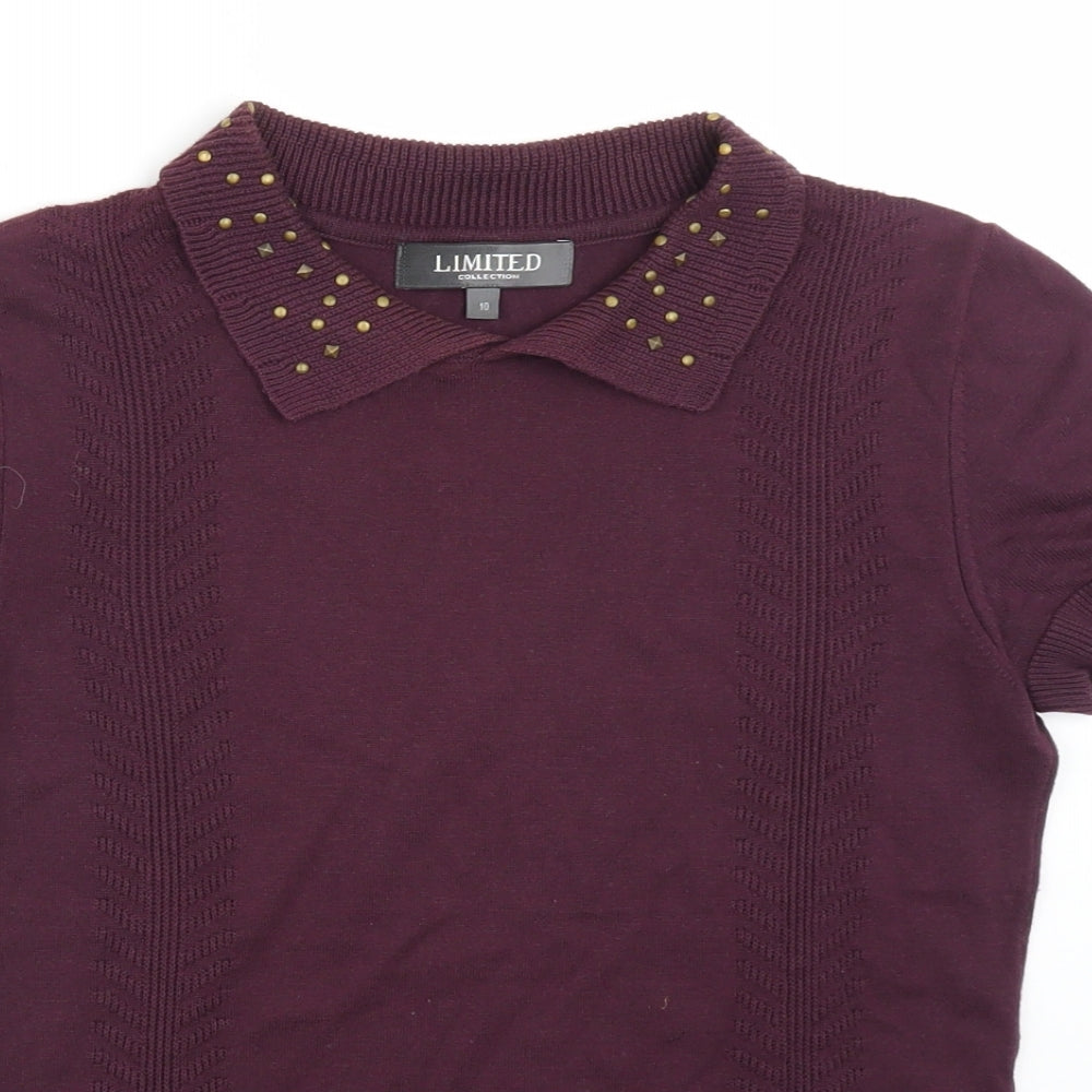 LIMITED Womens Purple   Basic T-Shirt Size 10