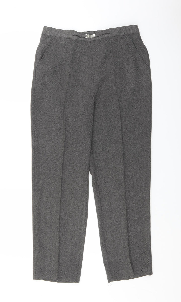 BM Womens Grey   Trousers  Size 12 L25 in