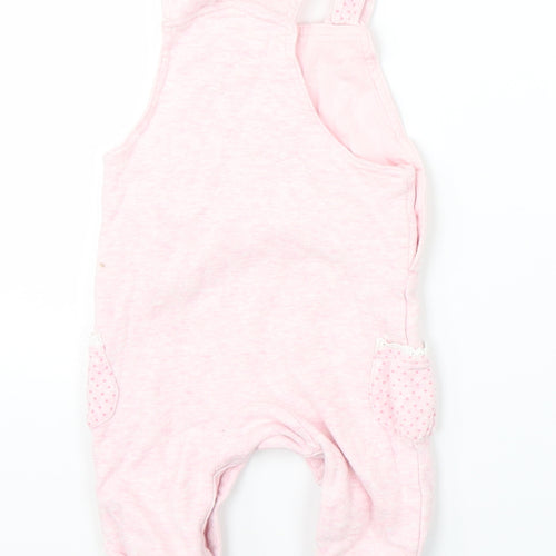 BHS Girls Pink   Dungaree One-Piece Size 3-6 Months  - Disney Minnie Mouse