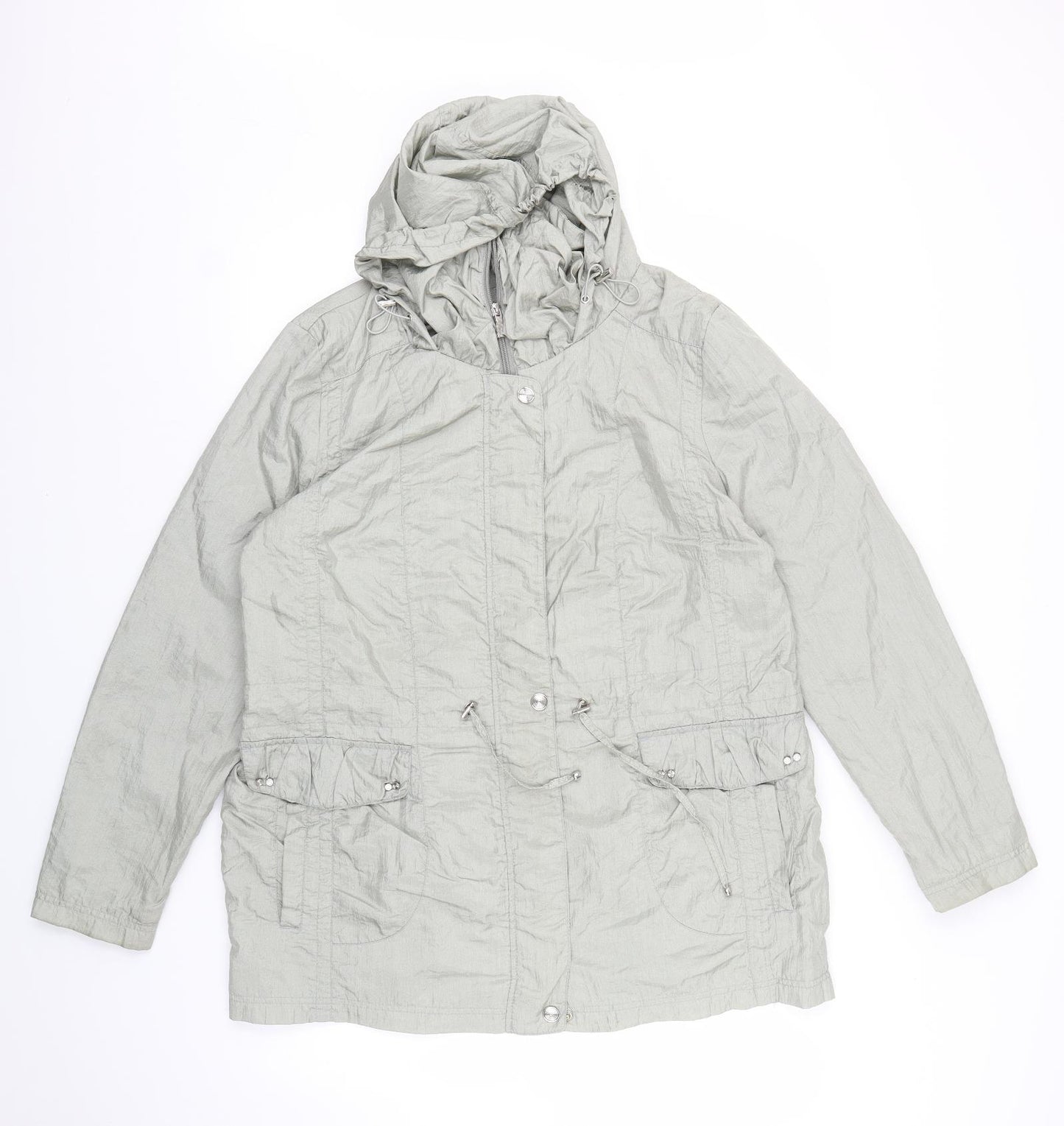 BM Womens Grey   Rain Coat Coat Size 18