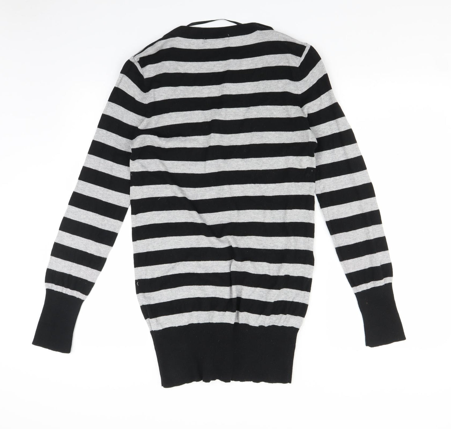 Atmosphere Womens Black Striped  Cardigan Jumper Size 14