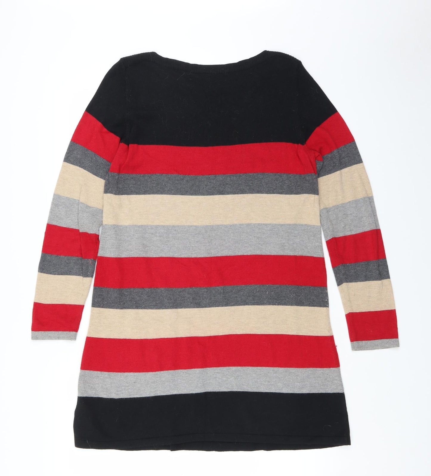 Wallis Womens Grey Striped  Jumper Dress  Size M