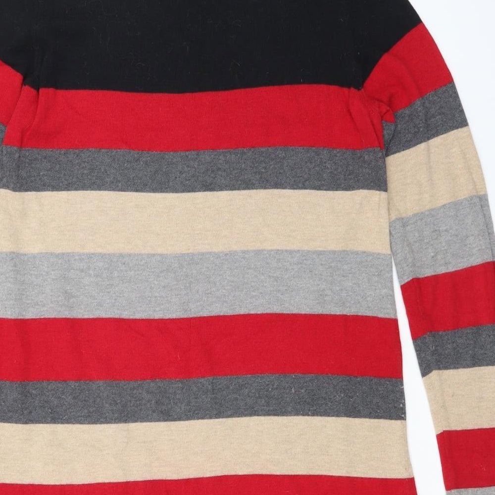 Wallis Womens Grey Striped  Jumper Dress  Size M