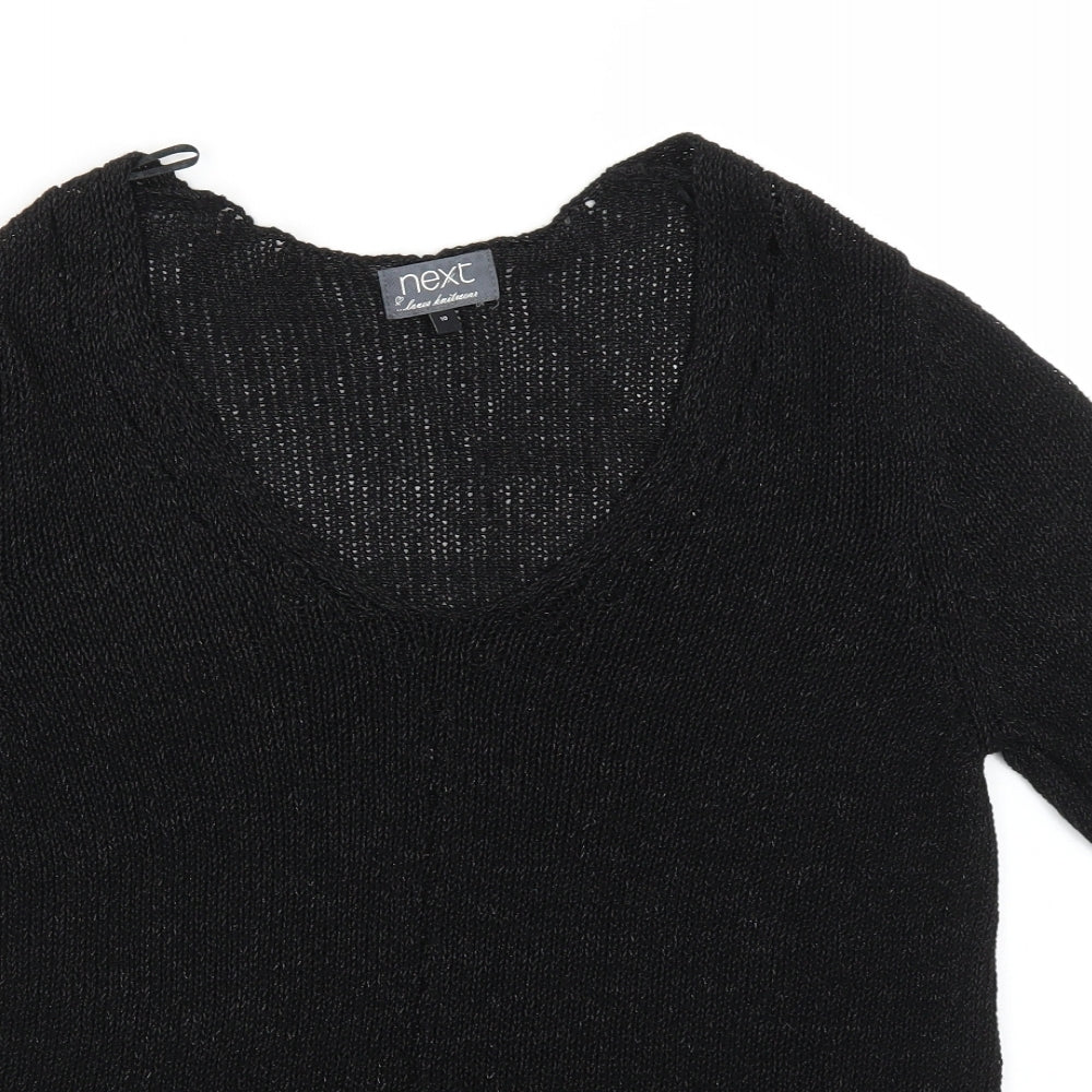 NEXT Womens Black  Knit Pullover Jumper Size 10