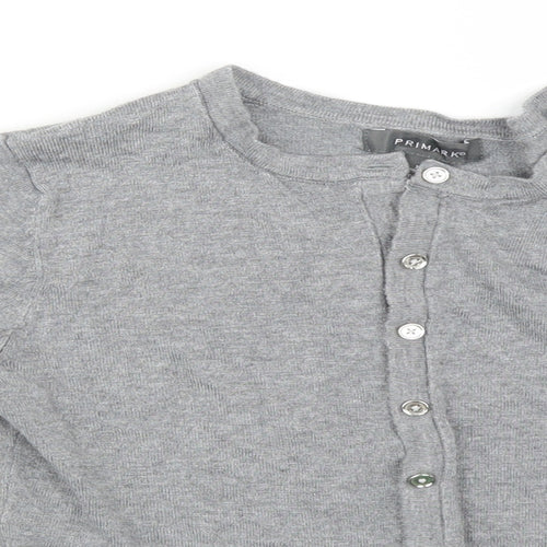 Primark Womens Grey   Cardigan Jumper Size XS