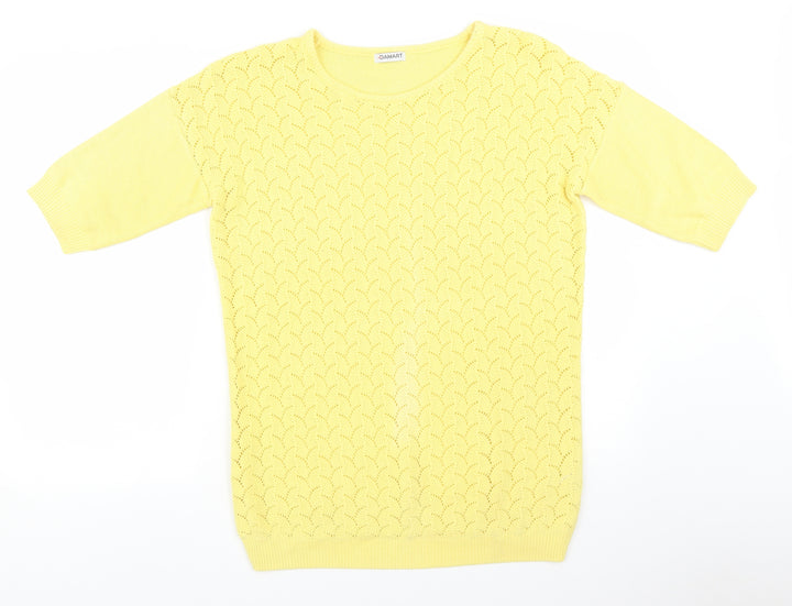 Damart Womens Yellow Pullover Jumper Size 12