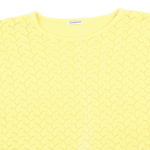 Damart Womens Yellow   Pullover Jumper Size 12