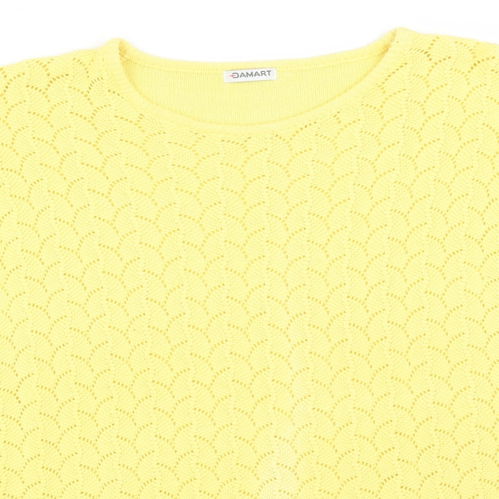Damart Womens Yellow   Pullover Jumper Size 12