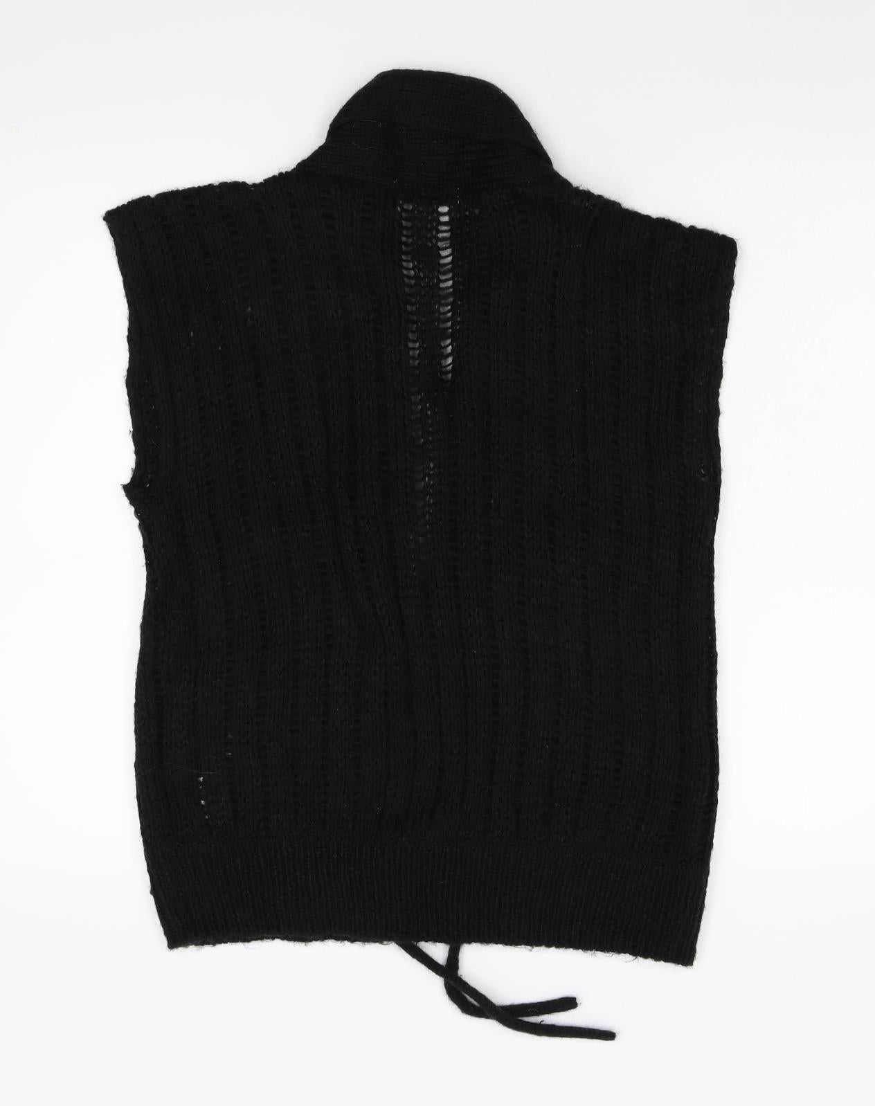 Matalan Womens Black  Knit Vest Jumper Size 18