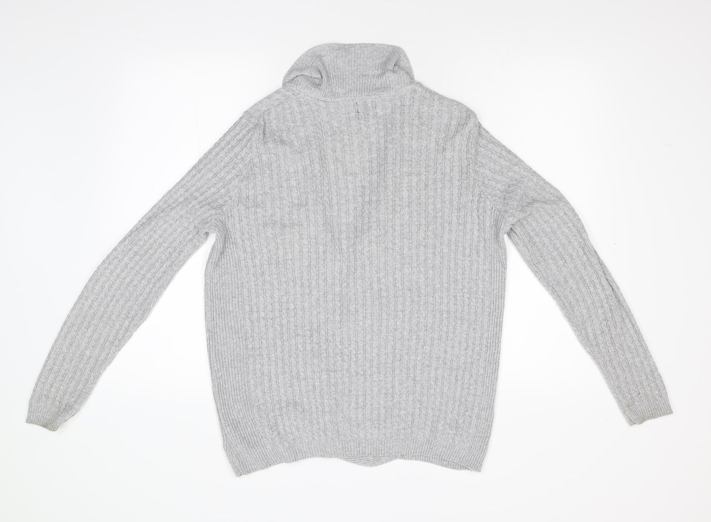 River Island Womens Grey  Knit Cardigan Jumper Size M