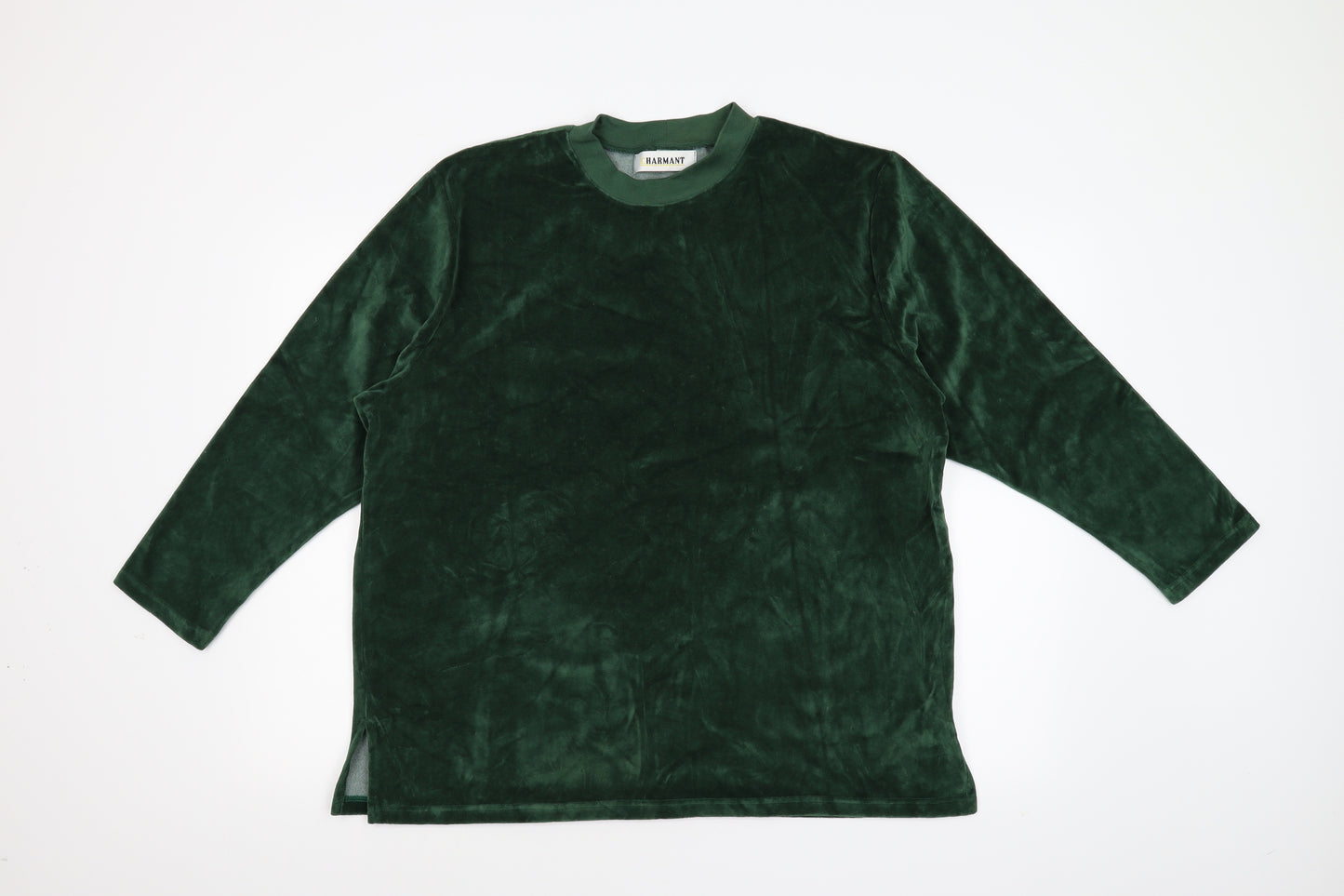 Charmant Mens Green  Velvet Pullover Jumper Size L