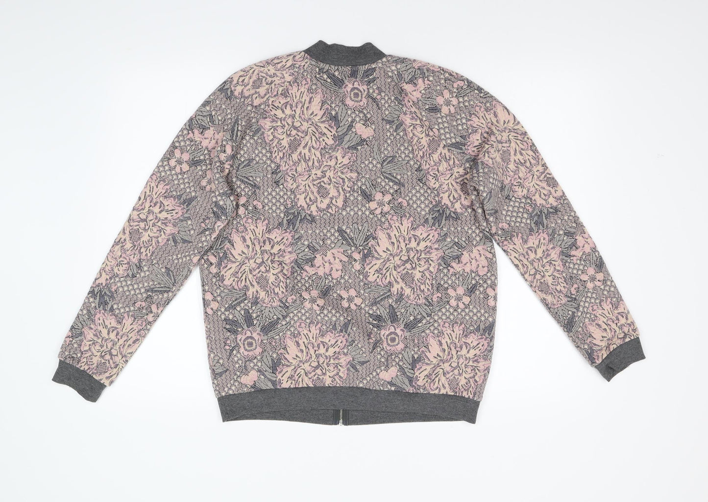 TU Womens Pink Floral  Bomber Jacket Jacket Size 12