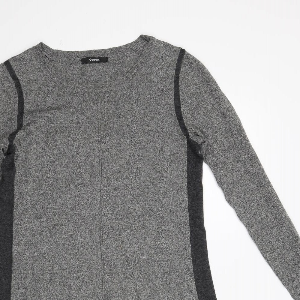 George Womens Grey  Knit Pullover Jumper Size 10