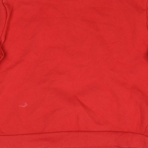 Primark Womens Red  Fleece Pullover Sweatshirt Size S