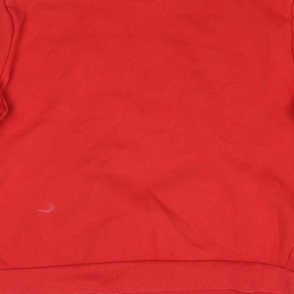 Primark Womens Red  Fleece Pullover Sweatshirt Size S