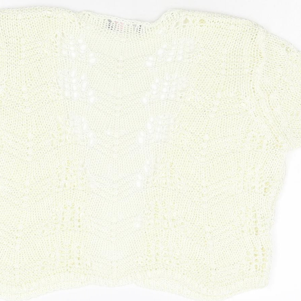 Per Una Womens Ivory  Knit Shrug Jumper Size 10