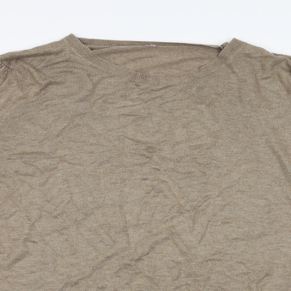 Evans Womens Brown  Knit Pullover Jumper Size 22