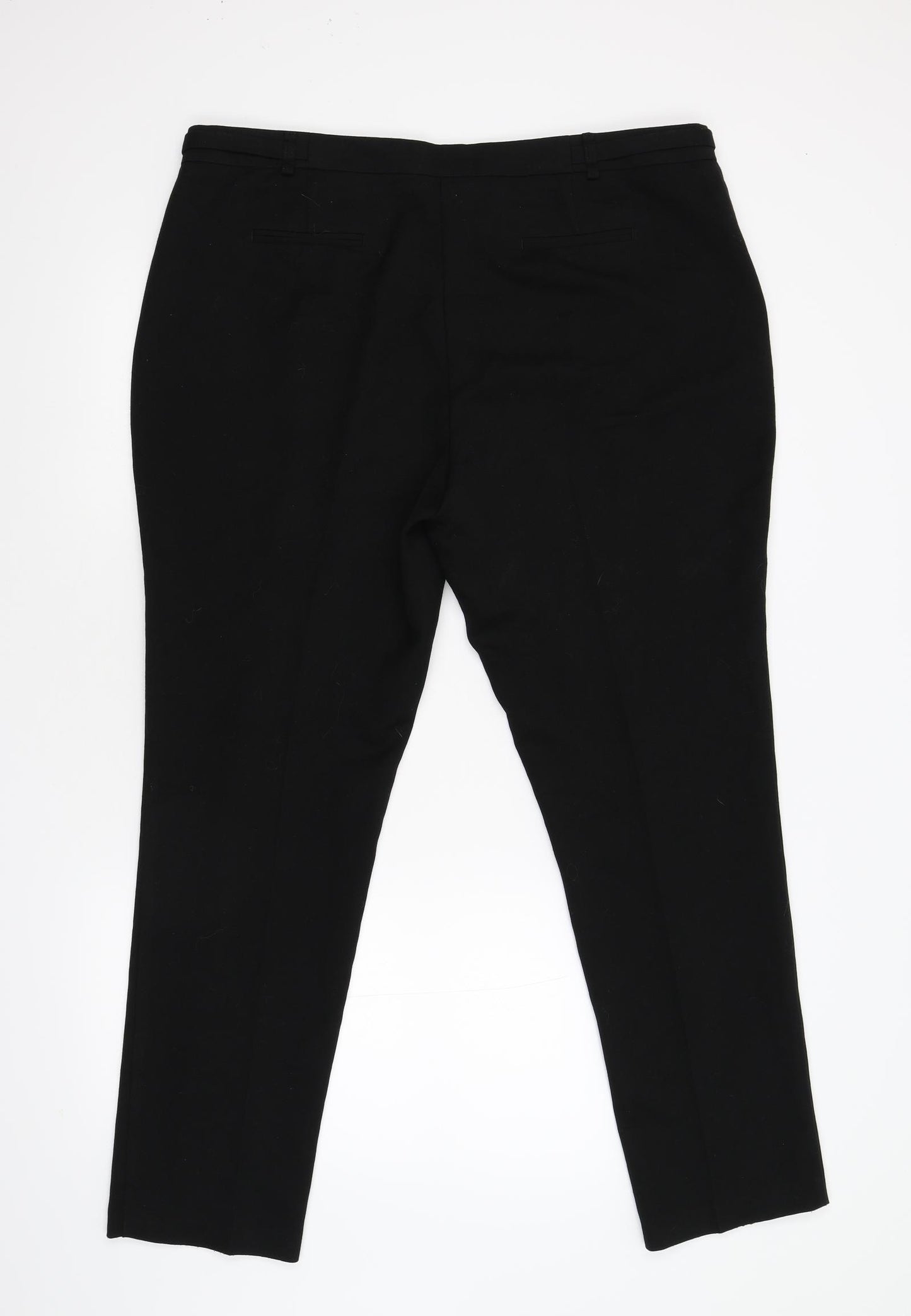 F&F Womens Black  Flannel Trousers  Size 18 L29 in