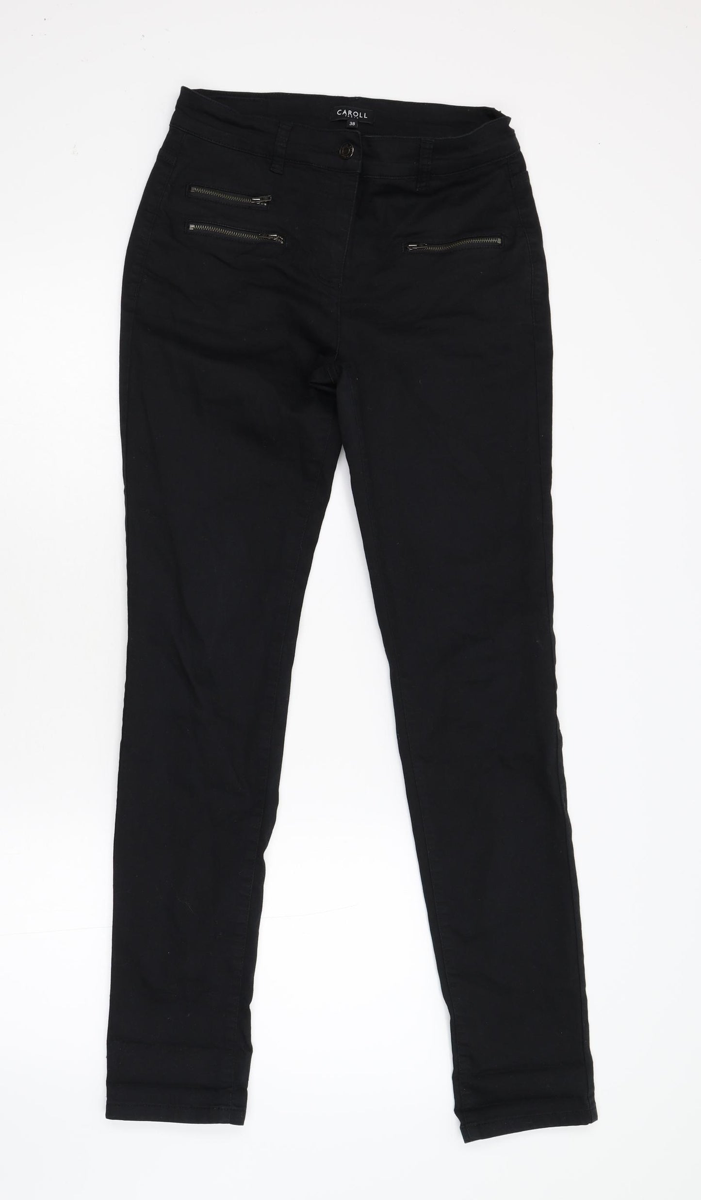 Caroll Womens Black  Denim Skinny Jeans Size 38 L30 in