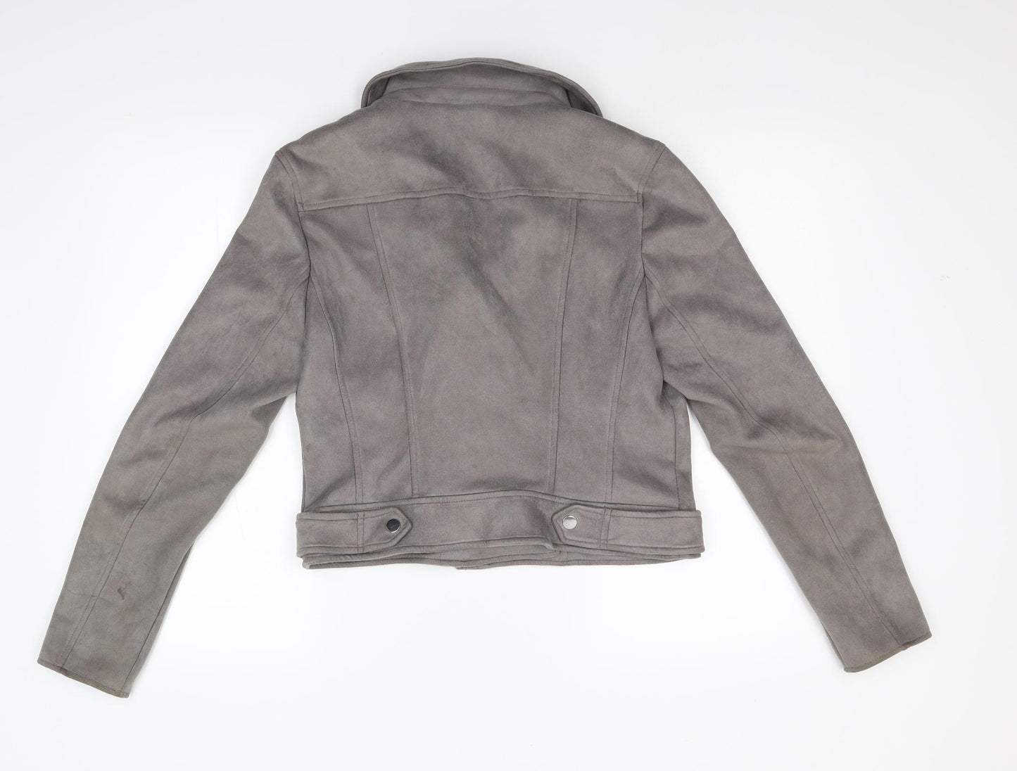 River Island Womens Grey   Biker Jacket Size 12