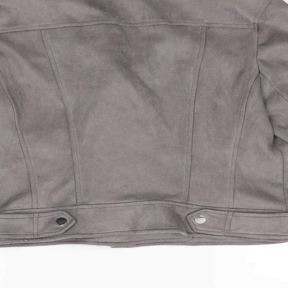 River Island Womens Grey   Biker Jacket Size 12
