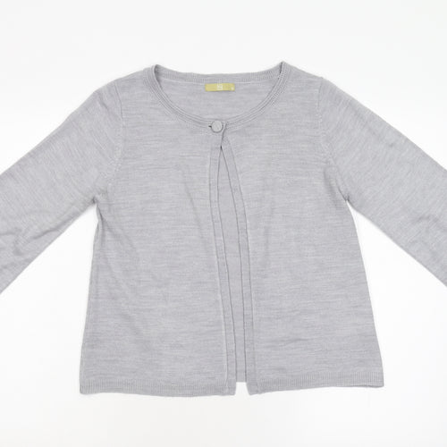 TU Womens Grey  Knit Cardigan Jumper Size 10