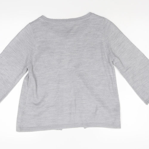 TU Womens Grey  Knit Cardigan Jumper Size 10