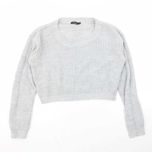 Boohoo Womens Grey   Pullover Jumper Size S