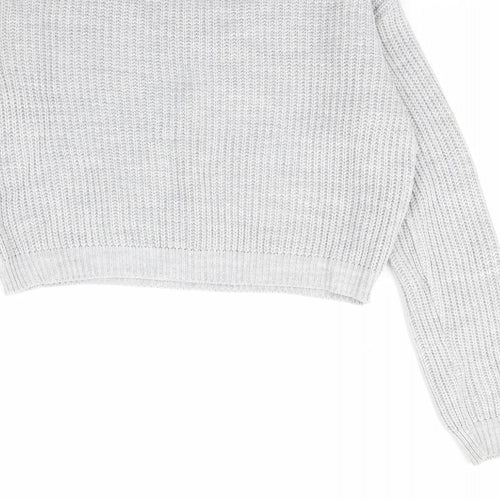 Boohoo Womens Grey   Pullover Jumper Size S