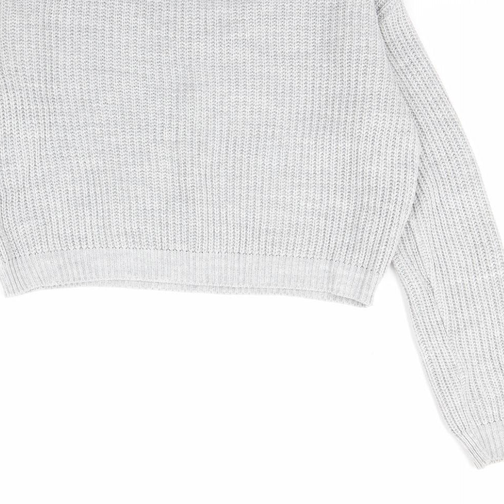 Boohoo Womens Grey   Pullover Jumper Size S