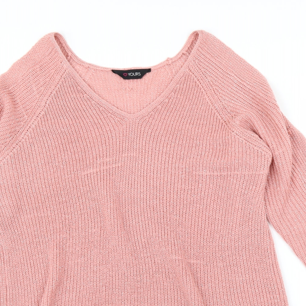 Yours Womens Pink   Pullover Jumper Size 16