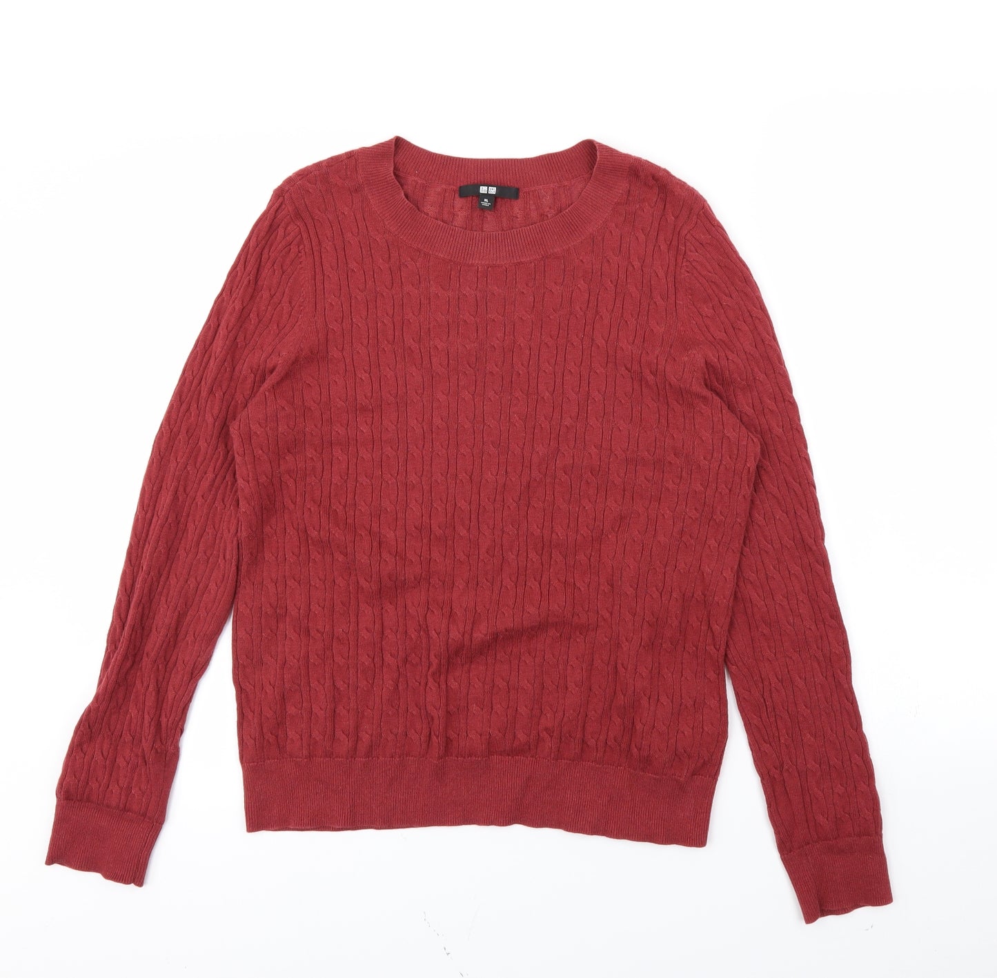 Uni qlo Mens Red   Pullover Jumper Size XL