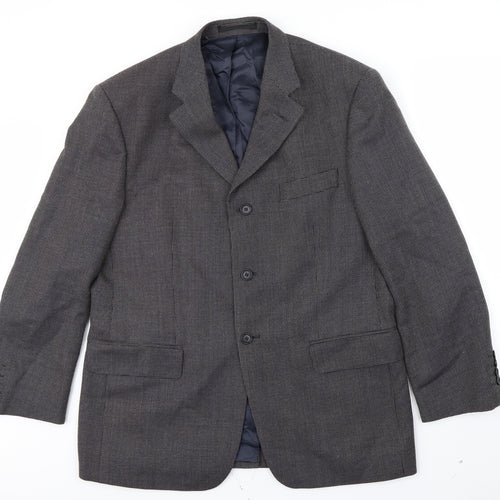 M&S Mens Blue   Jacket Blazer Size 40  - shoulder pads
