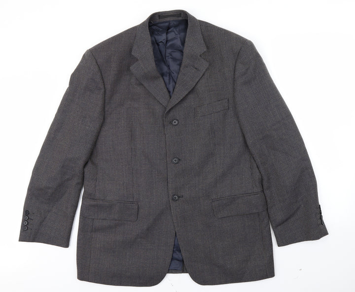 M&S Mens Blue   Jacket Blazer Size 40  - shoulder pads