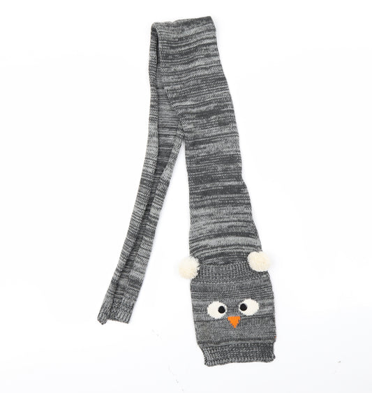 Preworn Boys Grey Striped  Scarf  One Size