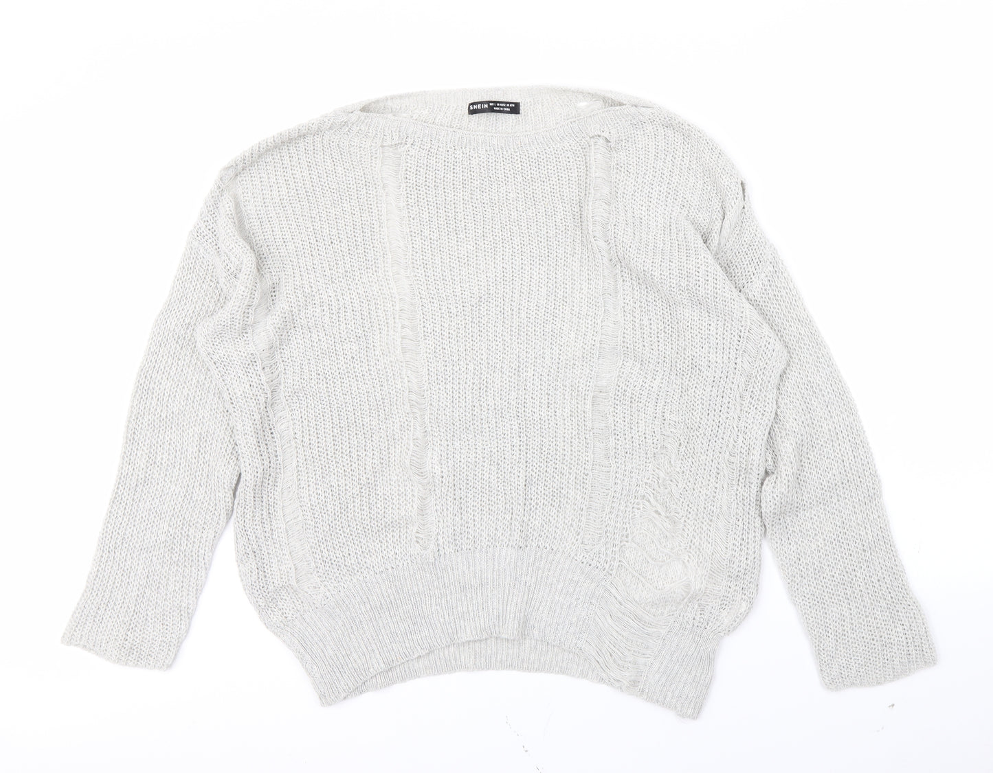 Shein   Womens Grey   Pullover Jumper Size L
