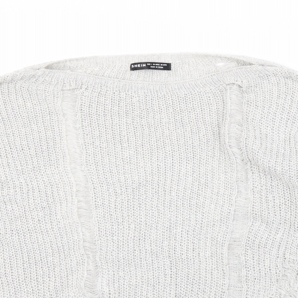 Shein   Womens Grey   Pullover Jumper Size L