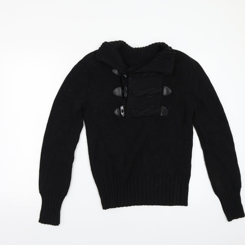 Magliera Moro Womens Black  Knit Pullover Jumper Size M