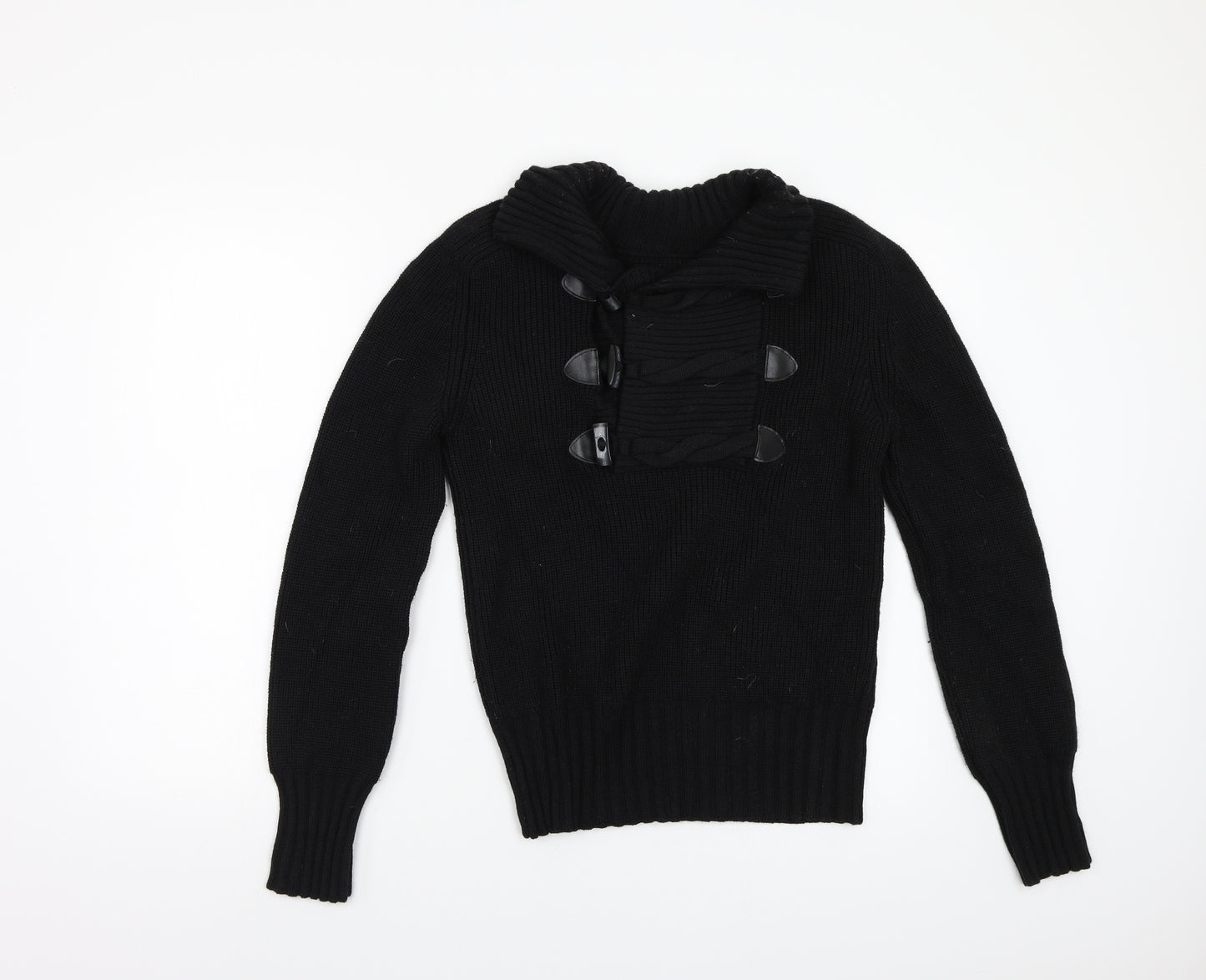 Magliera Moro Womens Black  Knit Pullover Jumper Size M