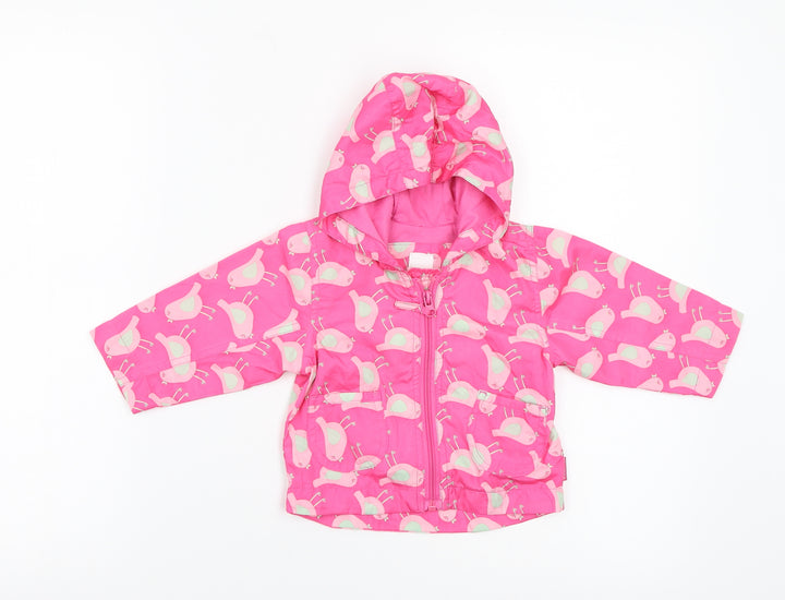 Debenhams Baby Multicoloured Geometric  Anorak Jacket Size 6-9 Months  - Bird